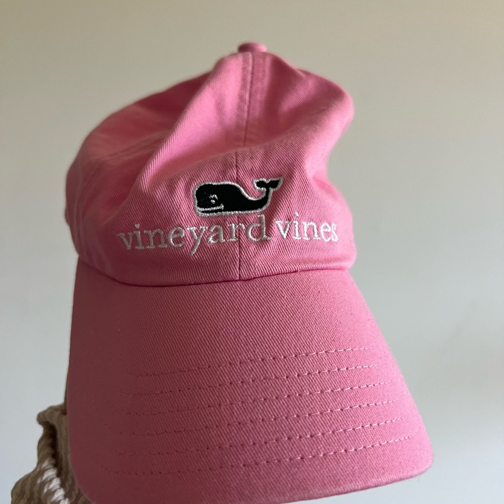 Vineyard Vines Women’s Pink Logo Whale Hat Cotton